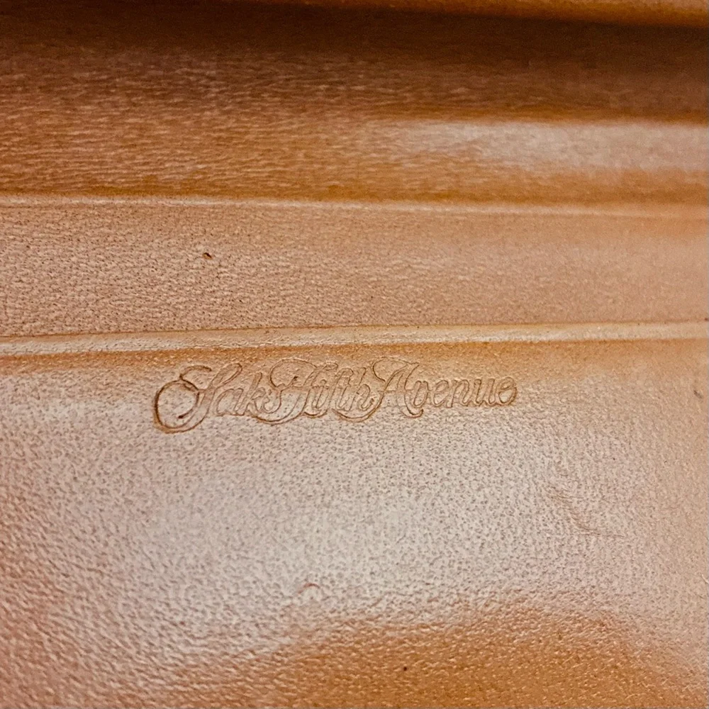 Vintage Louis Vuitton Monogram Print Kiss Lock Wallet Saks Fifth Avenue Rare
